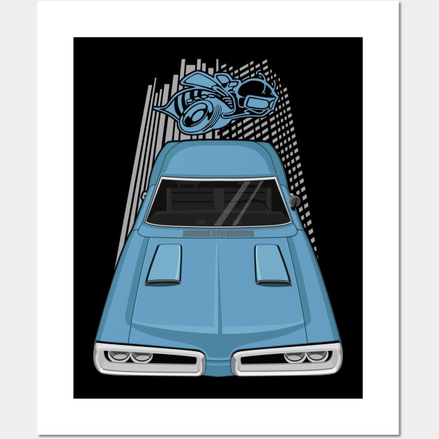 Dodge Coronet Super Bee 1970 - blue Wall Art by V8social